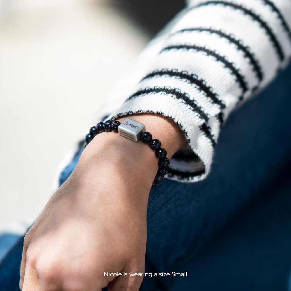 MyID Cube | Blue Goldstone | Small